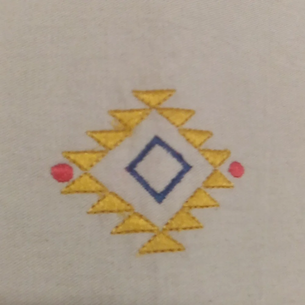 Table Runner Embroidered Aztec Print - Picture 4 of 13